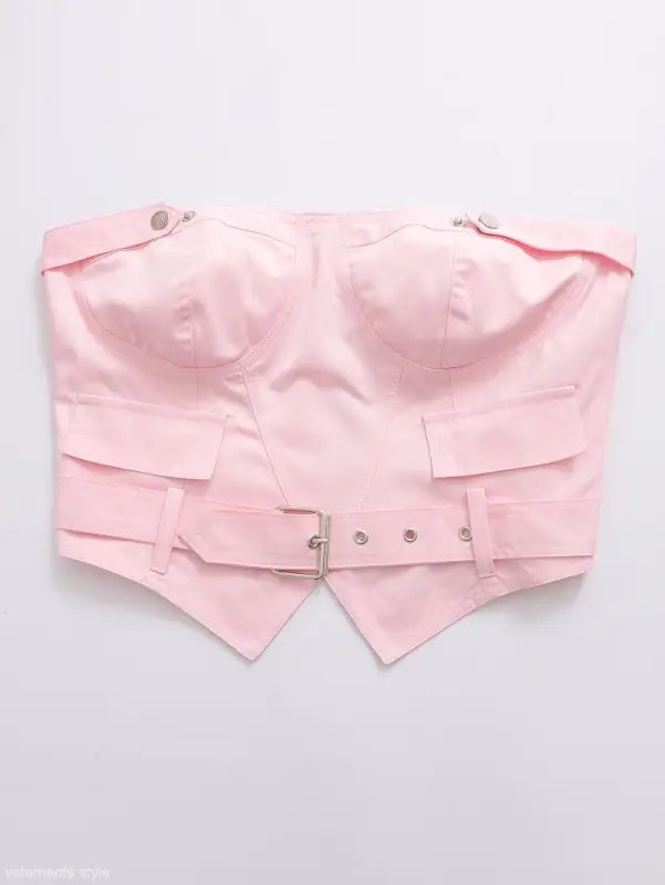 SEXY PINK ZIPPER CORSET-VETEMENTS