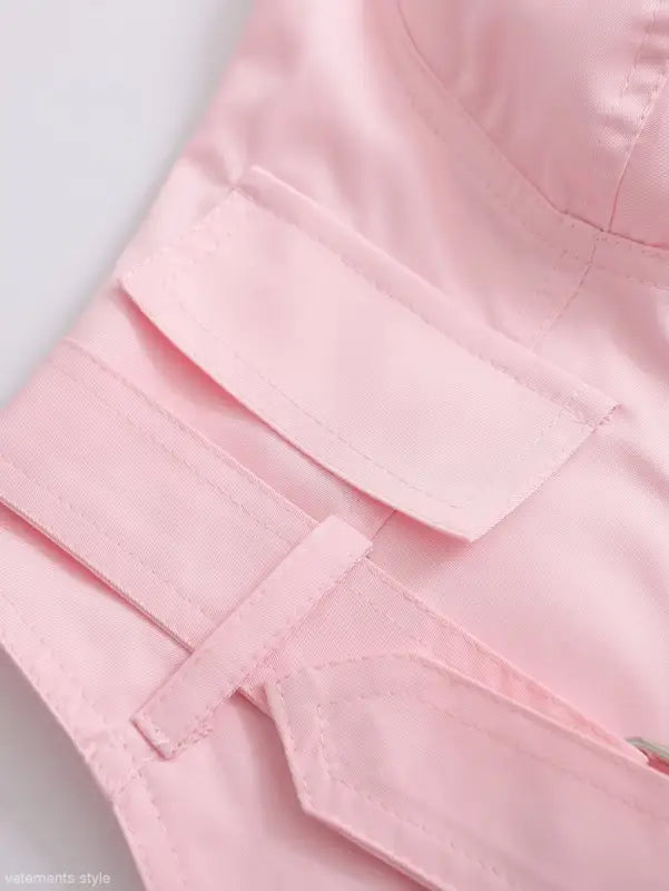 SEXY PINK ZIPPER CORSET-VETEMENTS