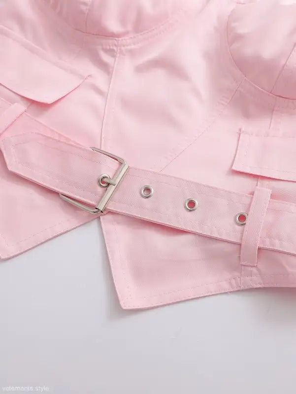 SEXY PINK ZIPPER CORSET-VETEMENTS