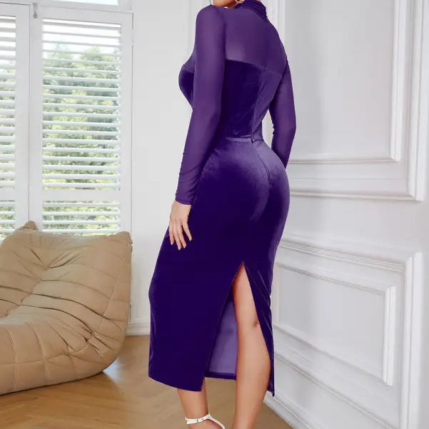 SEXY RETRO HOLLOW VELVET DRESS-VETEMENTS