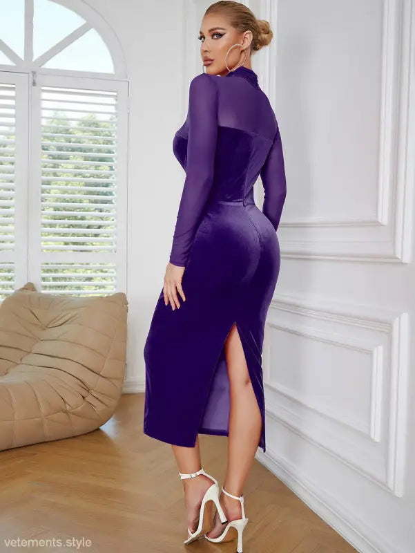 SEXY RETRO HOLLOW VELVET DRESS-VETEMENTS