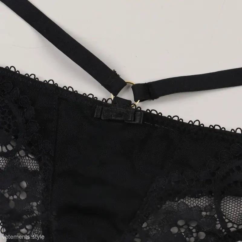 Sexy T Shaped Lace Bra with adjustable straps and hook closure for stylish sexy underwear