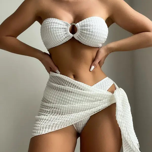 SEXY WHITE RETRO BIKINI-VETEMENTS