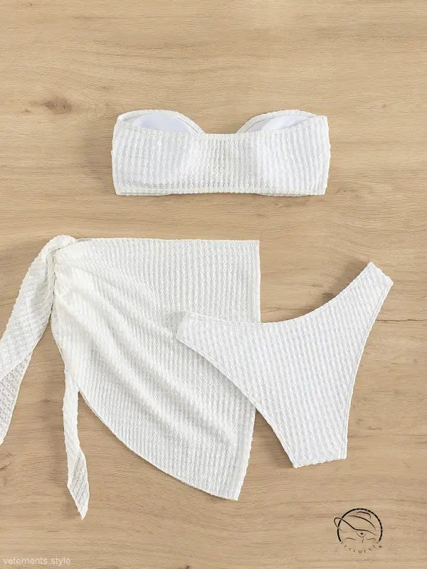 SEXY WHITE RETRO BIKINI-VETEMENTS