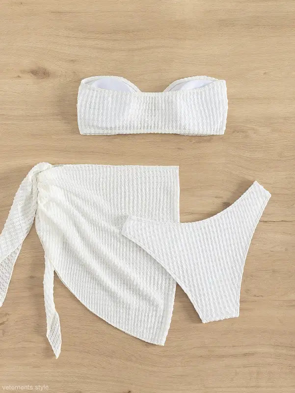 SEXY WHITE RETRO BIKINI-VETEMENTS