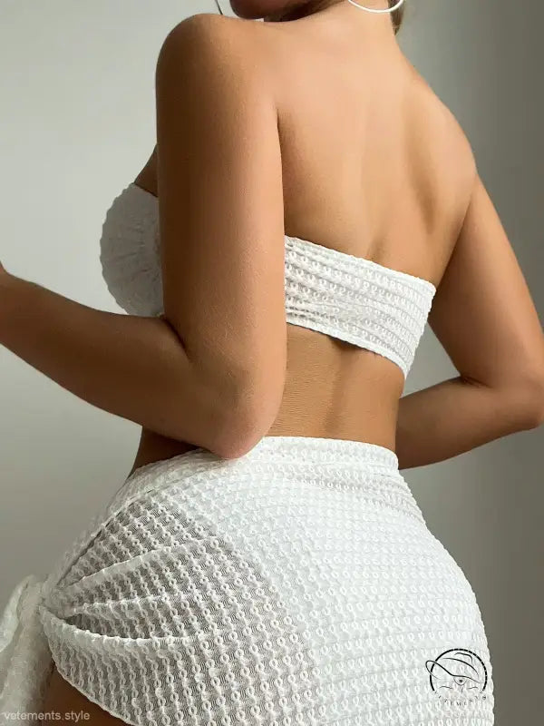 SEXY WHITE RETRO BIKINI-VETEMENTS