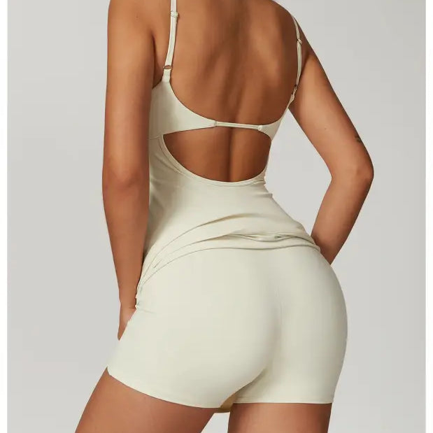 Sporty Backless Split Dress/skirt in Colored Glaze Blue and Barbie Pink