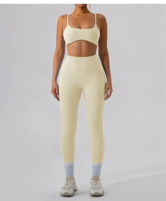 Sporty Comfy Quick Drying Nylon Sleeveless High Rise Shorts