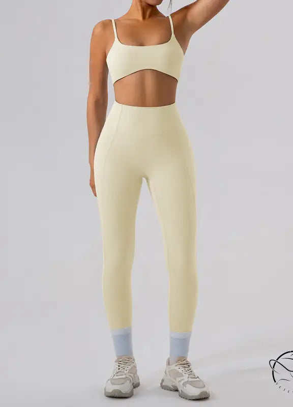 Sporty Comfy Quick Drying Nylon Sleeveless High Rise Shorts