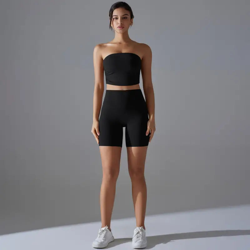 Sporty High Rise Nylon Short for Zero Sense Fitness Yoga Set