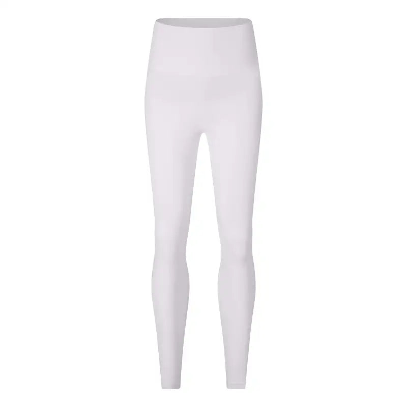 Deep smoky gray high-waist seamless white leggings for comfort