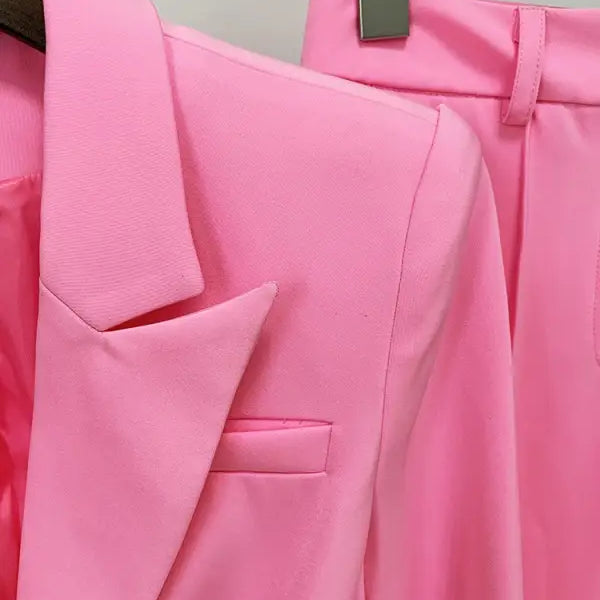 Pink blazer and pants suit from the Star Business Suit collection for office wear