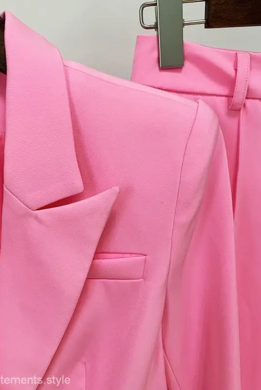 Pink blazer and pants suit from the Star Business Suit collection for office wear