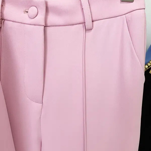 Pink tailored trousers featured in the Star Business Suit for elegant officewear