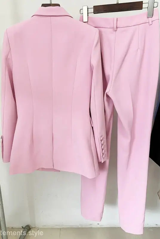 Pink blazer and pants suit from the Star Business Suit collection for officewear