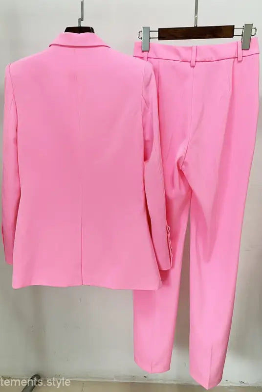 Stylish Pink Blazer and Pants Suit from Star Business Suit Officewear Collection