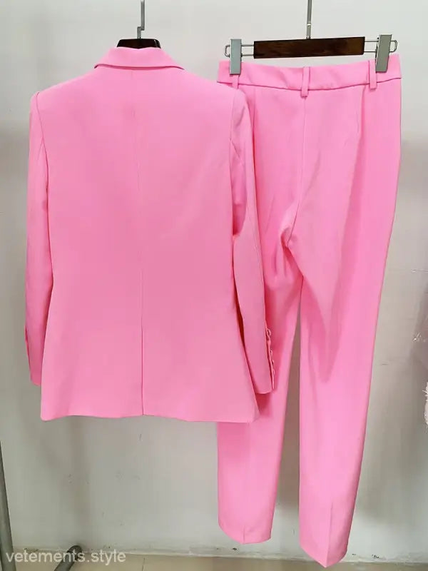Stylish Pink Blazer and Pants Suit from Star Business Suit Officewear Collection