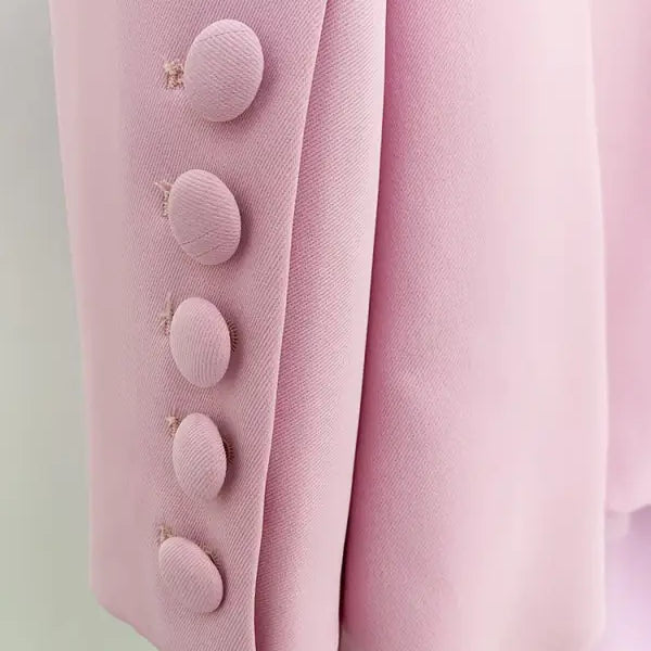 Pink blazer sleeve with buttons from the Star Business Suit for stylish office wear