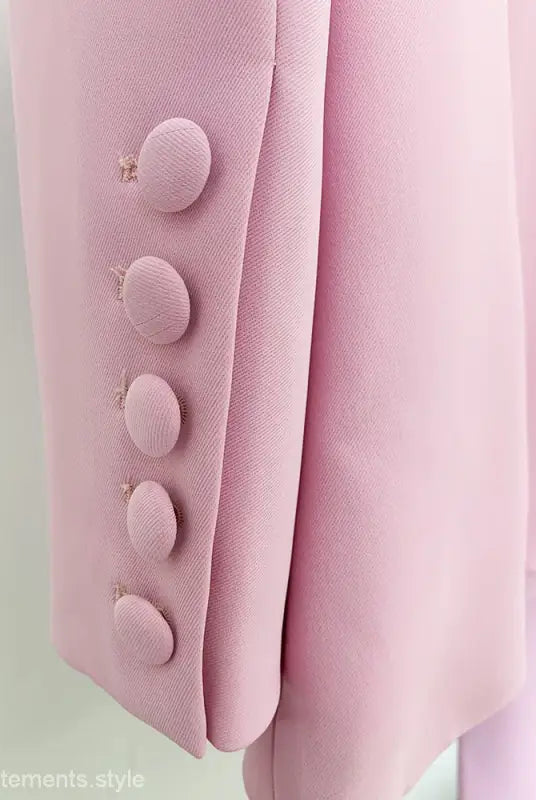 Pink blazer sleeve with buttons from the Star Business Suit for stylish office wear