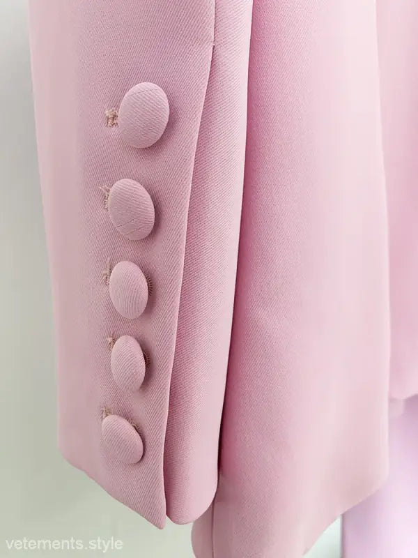Pink blazer sleeve with buttons from the Star Business Suit for stylish office wear