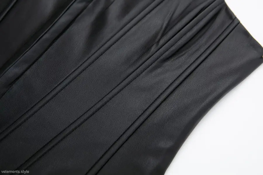 SEXY STRAPLESS LEATHER CORSET-VETEMENTS