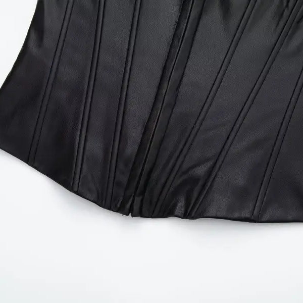 SEXY STRAPLESS LEATHER CORSET-VETEMENTS