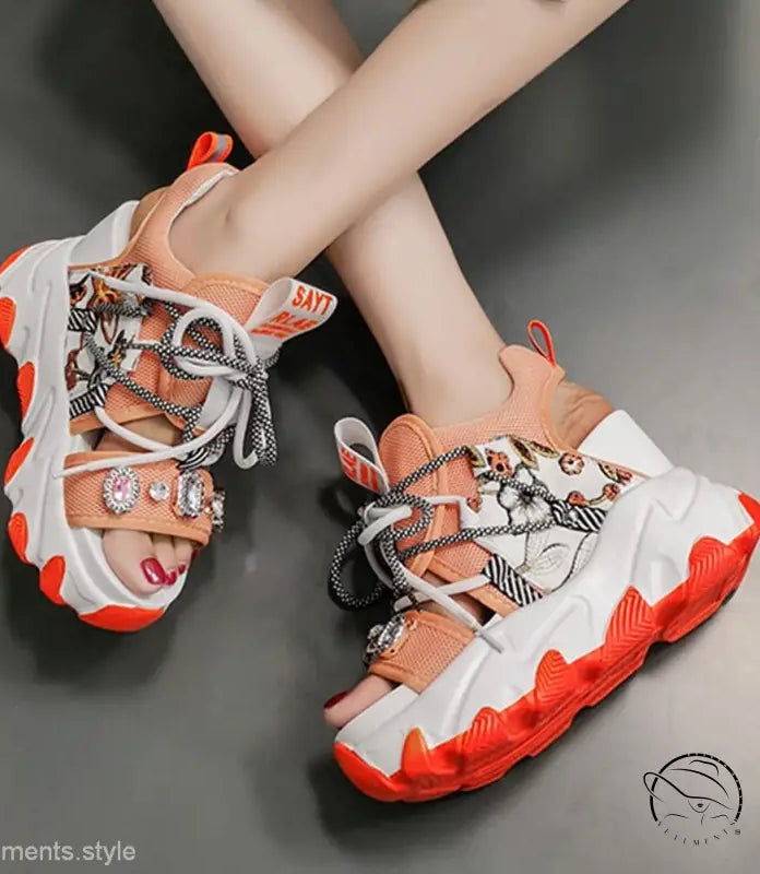 STYLISH LACE-UP BUCKLE PUNK SANDALS-VETEMENTS