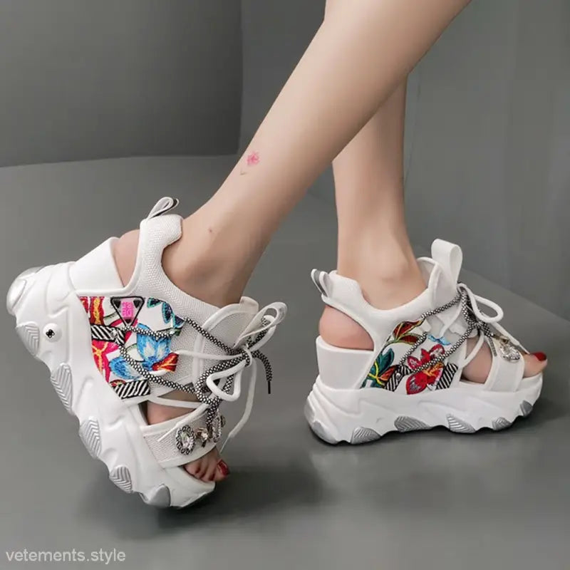 STYLISH LACE-UP BUCKLE PUNK SANDALS-VETEMENTS