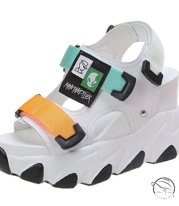 STYLISH LACE-UP BUCKLE PUNK SANDALS-VETEMENTS