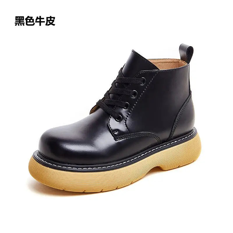 STYLISH THICK-SOLE LEATHER BOOTS-VETEMENTS