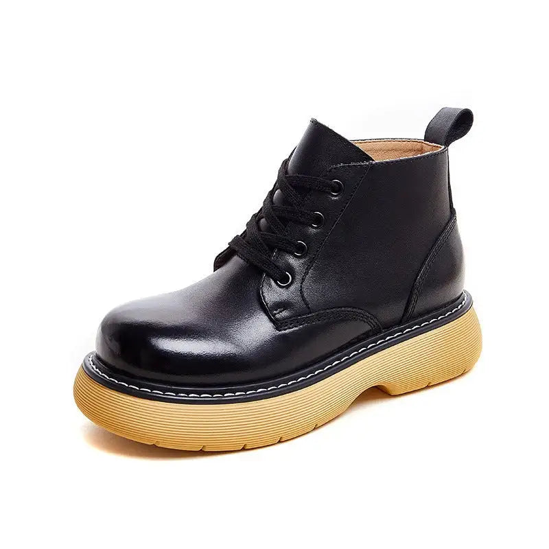 STYLISH THICK-SOLE LEATHER BOOTS-VETEMENTS