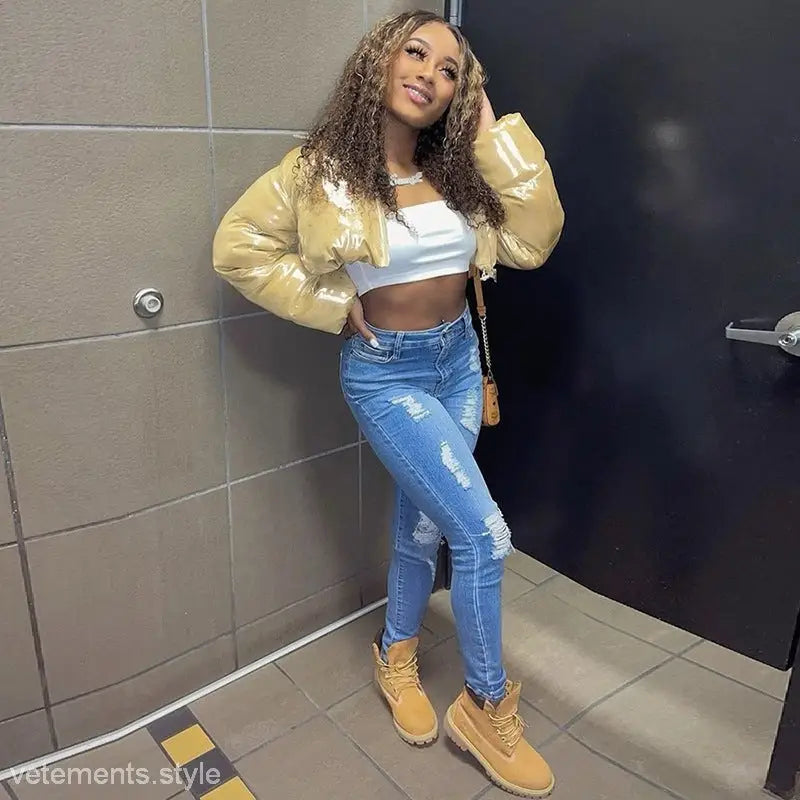 SEXY SHORT COTTON JACKET-VETEMENTS