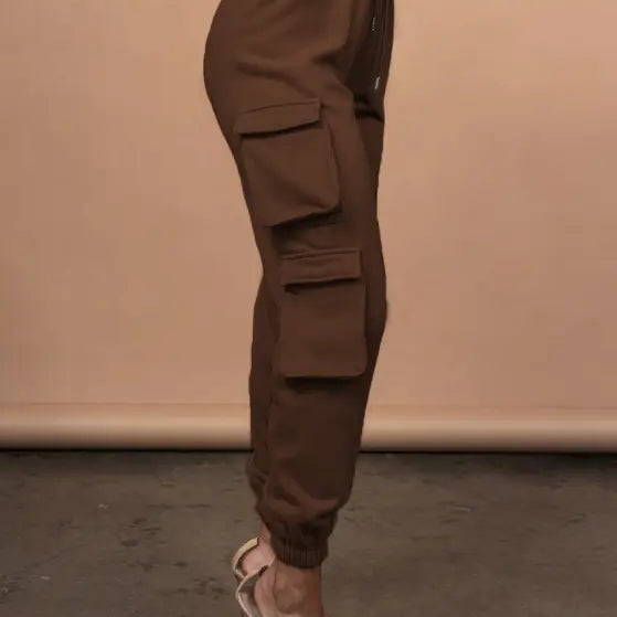 Summer two piece set: body shaping vest and pocket ankle tied trousers