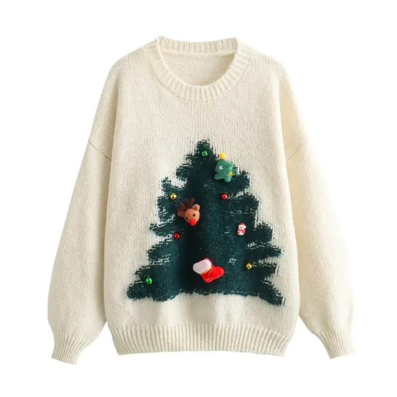 CHRISTMAS TREE ATMOSPHERE ROUND NECK PULLOVER-VETEMENTS