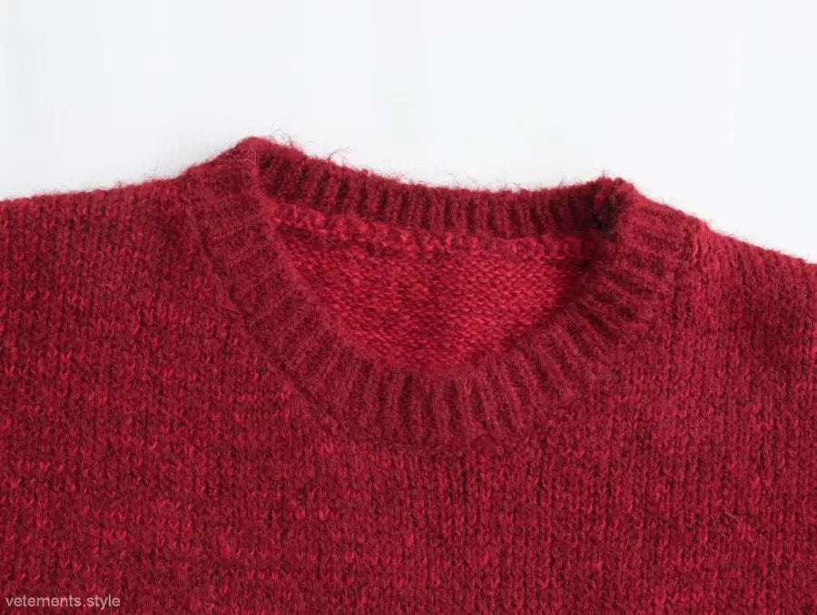 CHRISTMAS TREE ATMOSPHERE ROUND NECK PULLOVER-VETEMENTS