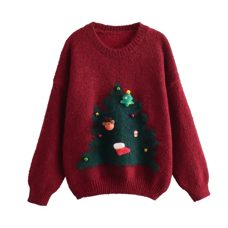 CHRISTMAS TREE ATMOSPHERE ROUND NECK PULLOVER-VETEMENTS