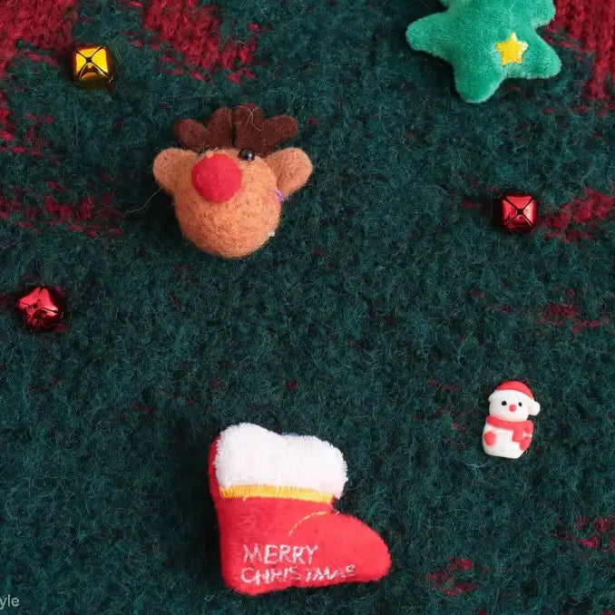 CHRISTMAS TREE ATMOSPHERE ROUND NECK PULLOVER-VETEMENTS