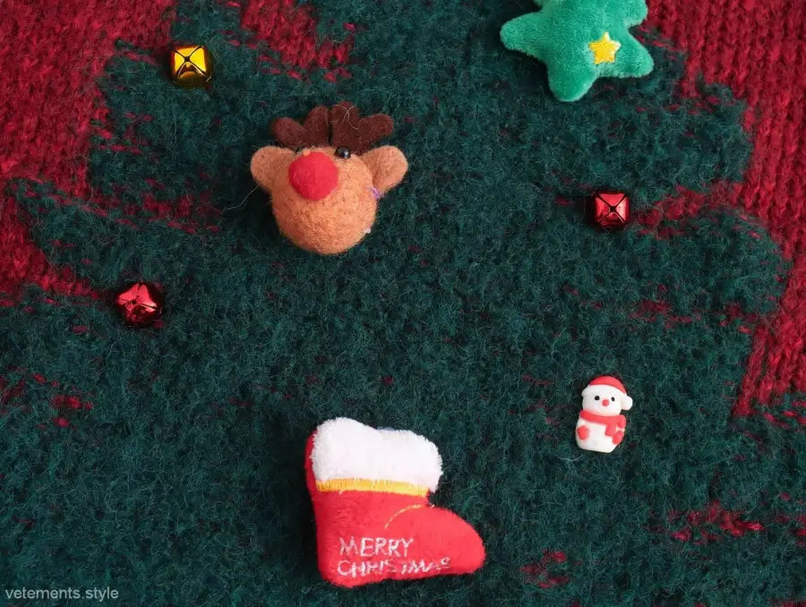 CHRISTMAS TREE ATMOSPHERE ROUND NECK PULLOVER-VETEMENTS