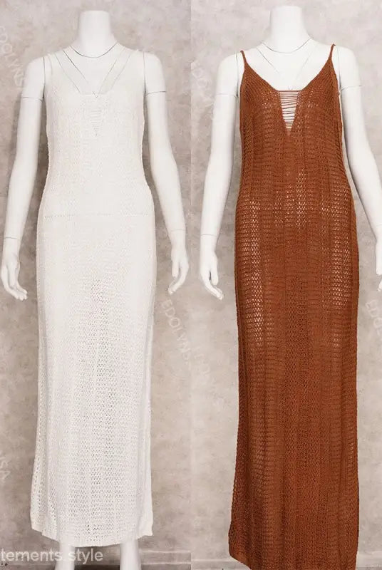 White Crochet Sexy Bodycon Dress for Summer and Beach Wear-VETEMENTS