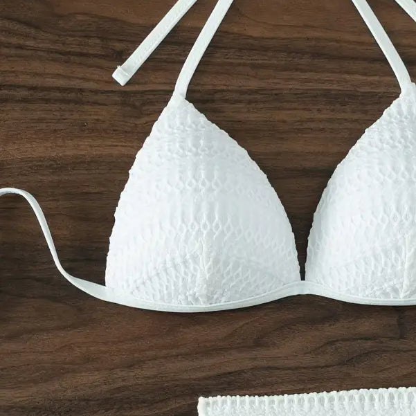 WHITE HALTER SEXY BIKINI SWIMSUIT-VETEMENTS