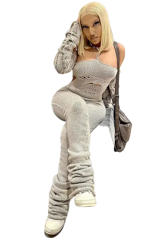 WOOLEN CUTOUT JUMPSUIT-VETEMENTS