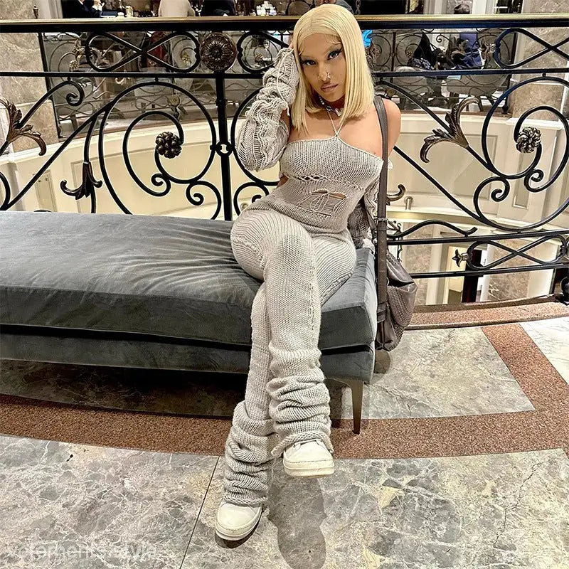 WOOLEN CUTOUT JUMPSUIT-VETEMENTS