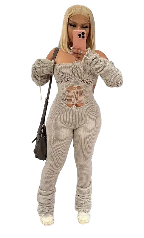 WOOLEN CUTOUT JUMPSUIT-VETEMENTS