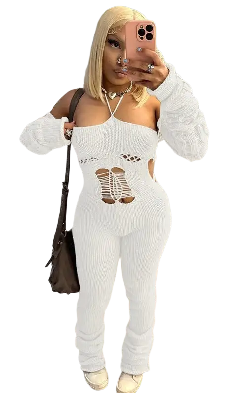 WOOLEN CUTOUT JUMPSUIT-VETEMENTS