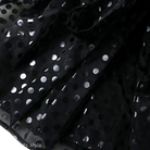 Black polka dot organza blouse lining for sexy sling dress