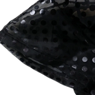 Black polka dot sheer fabric in See Through Organza Dress