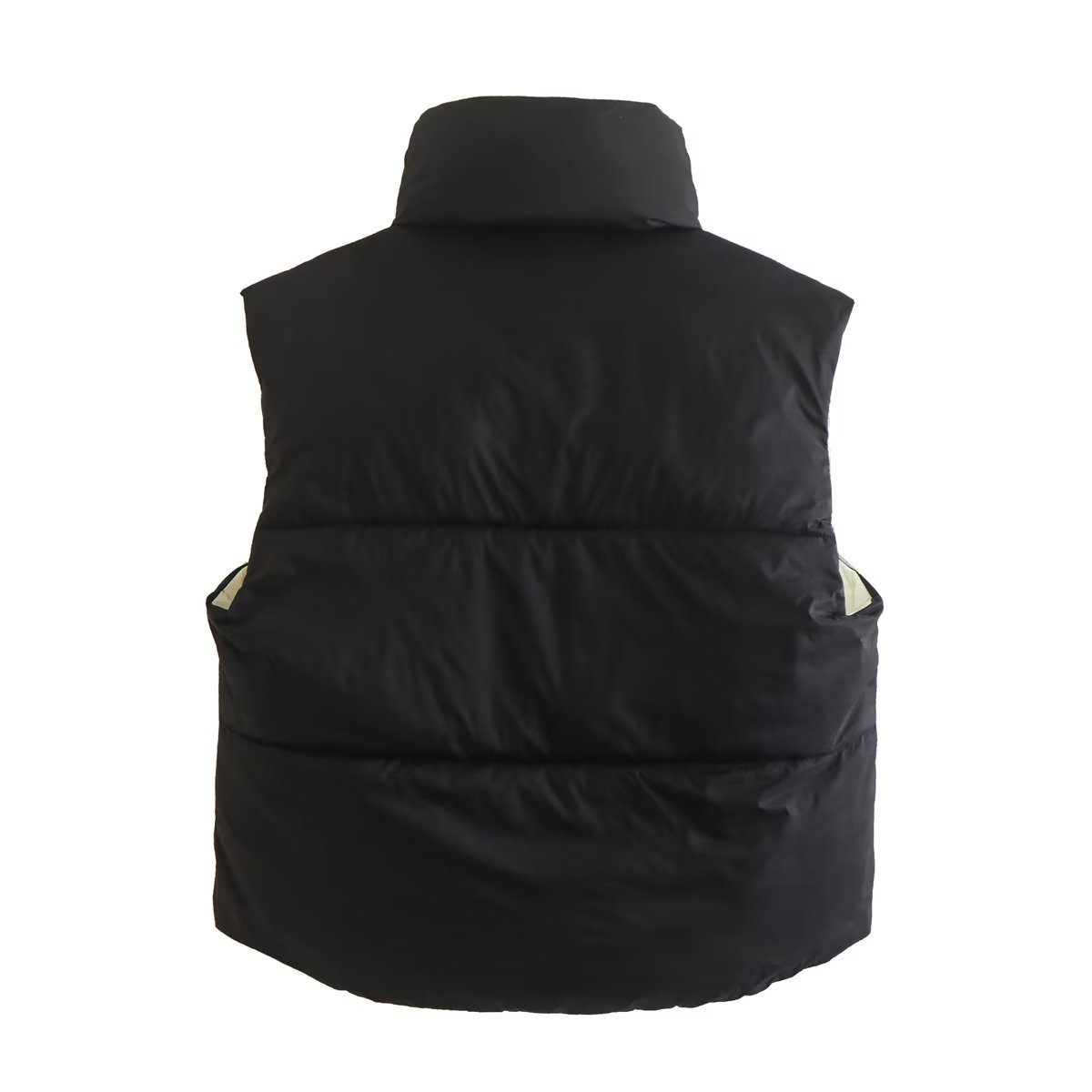 Black puffer vest from Street Double Sided Cotton Padded Vest collection