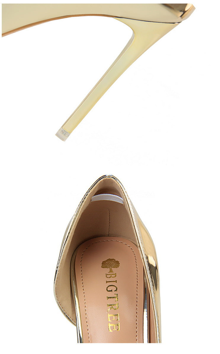 Kate Spade gold metallic pointed stiletto heel in langry fashion