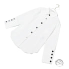 Elegant lace up vest two piece suit with white long-sleeved shirt and black buttons