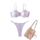 SEASHELLS sexy lavender snakeskin bikini set